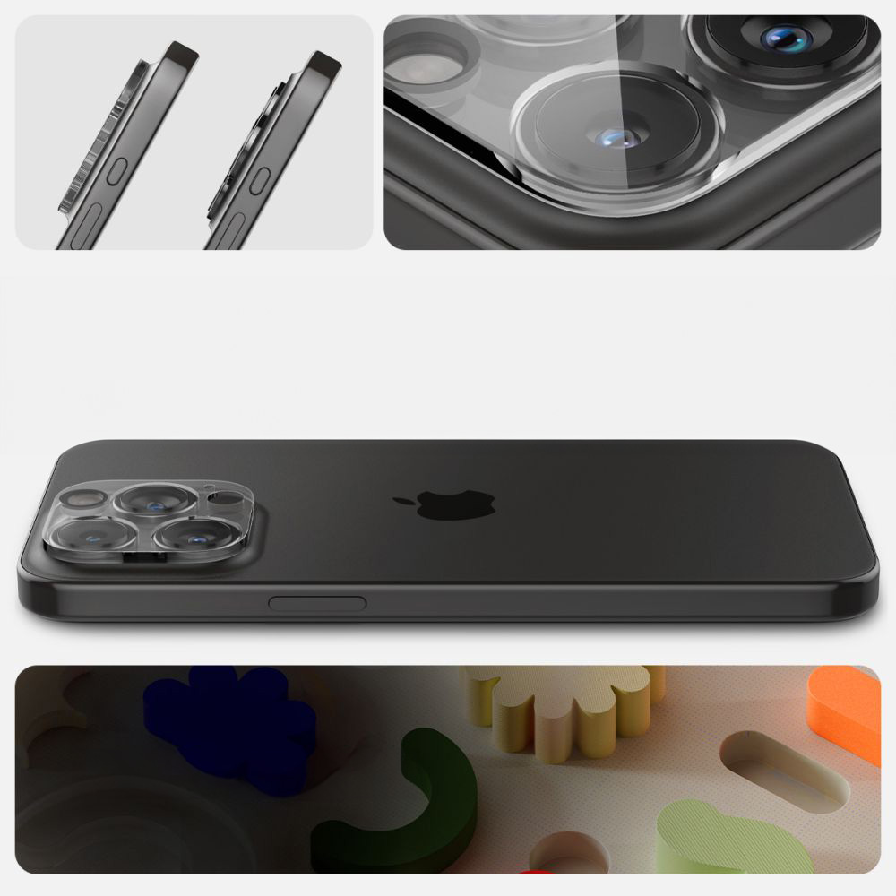 Szkło na aparat Spigen Glas.tR Optik 2-Pack do iPhone 15 Pro / 15 Pro Max / 14 Pro / 14 Pro Max, przezroczyste